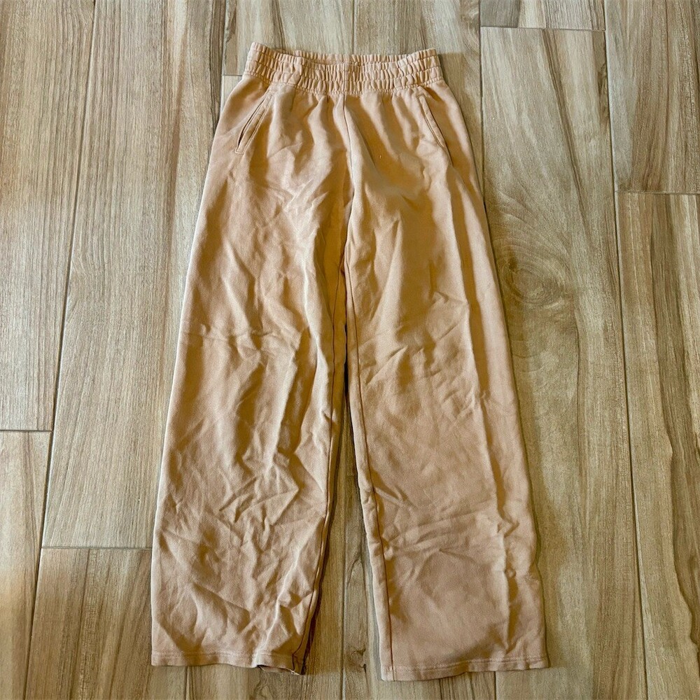 OFFLINE by Aerie Sweatpants Womens Petite S Beige Wide-Leg Pull-On Pockets